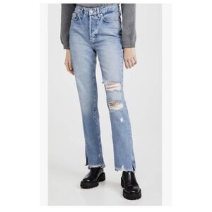 Good American Good Boy  Straight Fit Blue Jeans Size 12